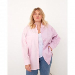 Рубашка женская MIST plus-size, one size, розовый/фиолетовый