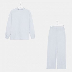 Комплект домашний женский (рубашка, брюки) KAFTAN Basic размер, серо-голубой