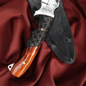 Кизляр Нож туристический &quot;Викинг&quot; рукоять жженый орех, сталь 40х13