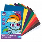 Бумага цветная двусторонняя, А4, 16 л., 8 цв., My little pony   7597588