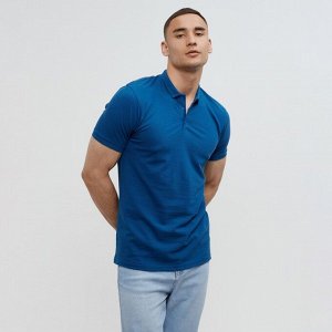 Футболка поло мужская MINAKU REGULAR FIT: синяя