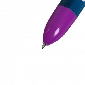 Ручка шариковая автоматическая, 6-ти цветная, "Пони" МИКС (штрихкод на штуке)