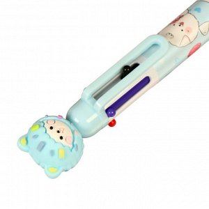 Ручка шариковая "Мишка" 6-цветная, 0.5 мм, МИКС (штрихкод на штуке)