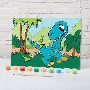 Картина по номерам «Динозавр» 20x30 см