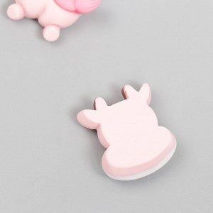 Декор для творчества пластик "Розовая коровка" набор 2 шт 1,7 см