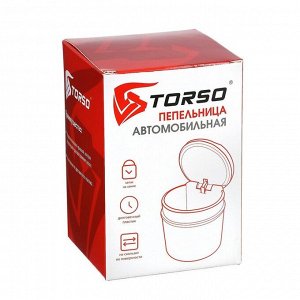 Пепельница для авто TORSO с подсветкой, череп, черный