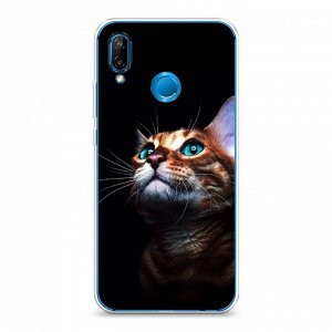 Силиконовый чехол Мечтательный кот на Huawei P20 Lite