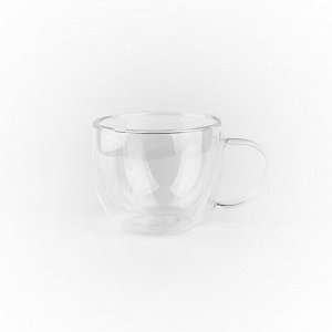 Чашка из жаропрочного стекла "Риена" с ручкой 240 мл