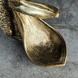 Подставка для мелочей "Пеликан" бронза, 34х24х12см