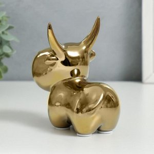 Сувенир керамика "Золотой бычок" 11,5х7х11 см