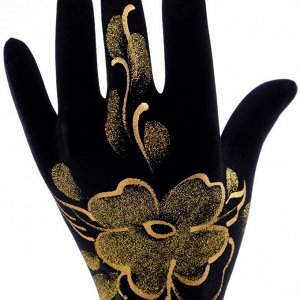 Подставка для украшений "Рука", чёрная, флок, керамика, 21 см