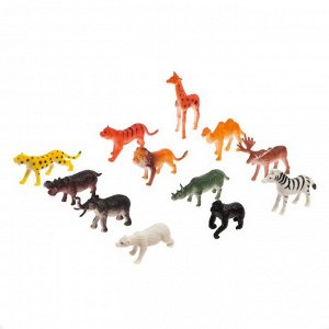 Обучающий набор «Животные со всего света»: животные и плакат, по методике Монтессори