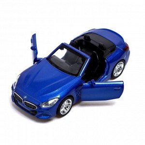 Машина металлическая BMW Z4M40i, 1:38, инерция, открываются двери, цвет синий