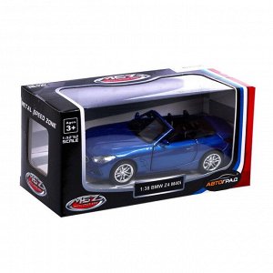 Машина металлическая BMW Z4M40i, 1:38, инерция, открываются двери, цвет красный