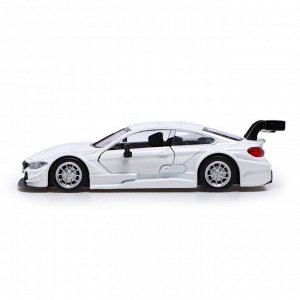 Машина металлическая BMW M4 DTM, 1:44, инерция, открываются двери, цвет белый