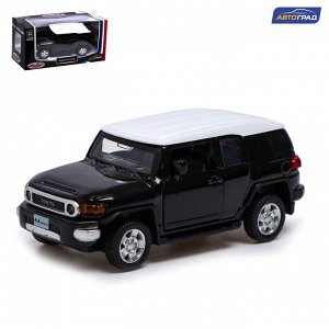 Машина металлическая TOYOTA FJ CRUISER, 1:43, инерция, открываются двери, цвет жёлтый