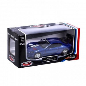 Машина металлическая MASERATI GRAN TURISMO MC GT4, 1:43, инерция, цвет синий