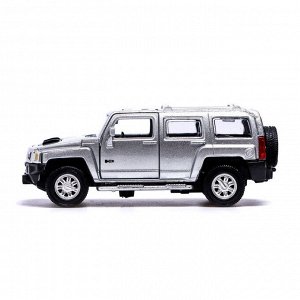 Машина металлическая HUMMER H3, 1:43, инерция, открываются двери, цвет жёлтый