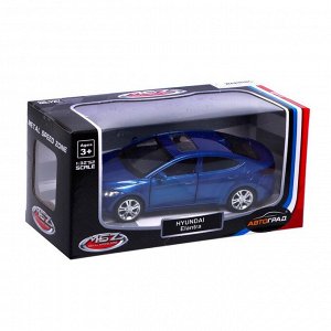 Машина металлическая HYUNDAI ELANTRA, 1:40, инерция, открываются двери, цвет синий