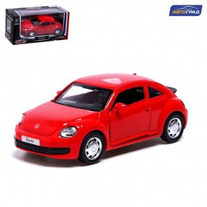 Машина металлическая VOLKSWAGEN THE BEETLE, 1:38, инерция, открываются двери, цвет красный