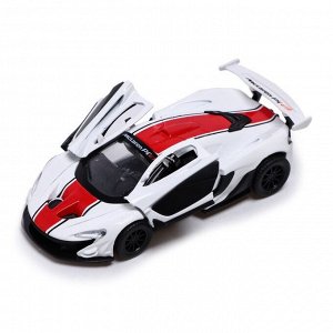 Машина металлическая Mclaren P1 GTR, 1:40, инерция, открываются двери, цвет белый