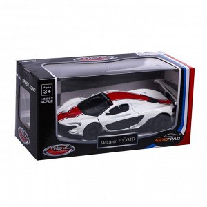 Автоград Машина металлическая Mclaren P1 GTR, 1:40, инерция, открываются двери, цвет белый