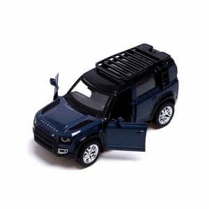 Машина металлическая LAND ROVER DEFENDER 110, 1:43, инерция, открываются двери, цвет синий