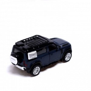 Машина металлическая LAND ROVER DEFENDER 110, 1:43, инерция, открываются двери, цвет синий