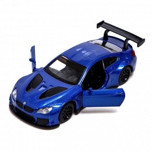 Машина металлическая BMW M6 GT3, 1:44, инерция, открываются двери, цвет белый