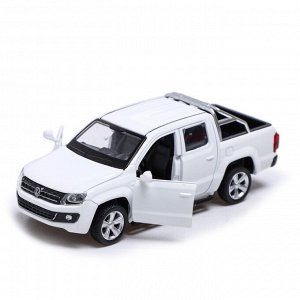 Машина металлическая VOLKSWAGEN AMAROK, 1:46, инерция, открываются двери, цвет белый