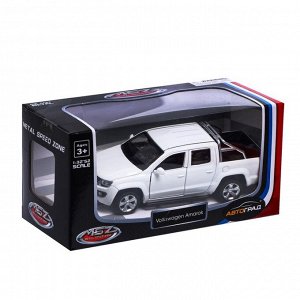 Машина металлическая VOLKSWAGEN AMAROK, 1:46, инерция, открываются двери, цвет белый