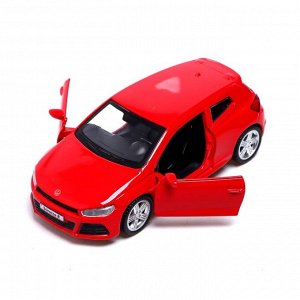 Машина металлическая VOLKSWAGEN SCIROCCO R1, 1:38, инерция, открываются двери, цвет красный