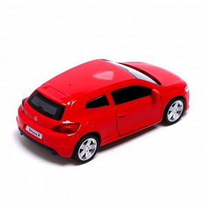 Машина металлическая VOLKSWAGEN SCIROCCO R1, 1:38, инерция, открываются двери, цвет красный