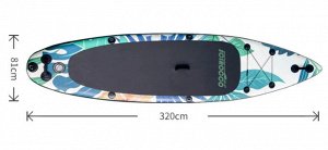 Надувная SUP-доска (SUP board) JS SCIROCCO PALM с насосом, веслом и страховочным лишем. 320x81x15 см