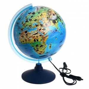 GLOBEN Интерактивный глобус зоогеографический с подсветкой 250мм INT12500306