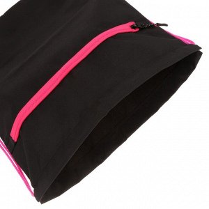 Мешок для обуви Erich Krause, 500 х 410 мм, с карманом, светоотражающая полоса, с вентиляцией, Black&Pink