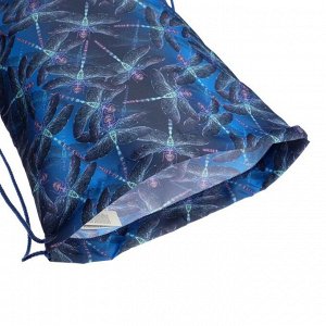Мешок для обуви Erich Krause, 440 х 365 мм, Neon Dragonflies, синий