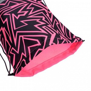 Мешок для обуви Erich Krause, 440 х 365 мм, Girl Power, розовый/чёрный