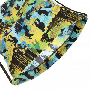 Мешок для обуви Erich Krause, 440 х 365 мм, Skateboarder, жёлтый/синий