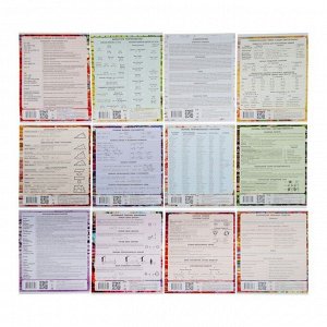Комплект предметных тетрадей 40 листов "Кирпичи", 12 предметов, бумажная обложка, блок №2