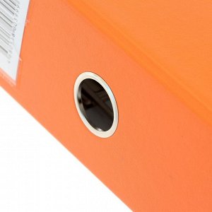 Папка-регистратор А4, 80 мм, Lamark, полипропилен, металлическая окантовка, карман на корешок, собранная, оранжевая