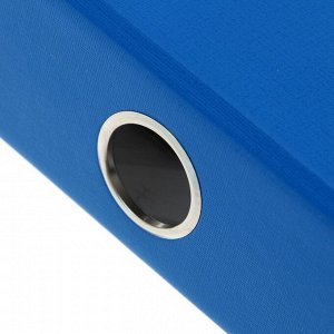 Папка-регистратор А4, 50 мм, Lamark, полипропилен, металлическая окантовка, карман на корешок, собранная, синяя