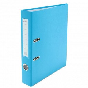 Папка-регистратор А4, 50 мм, PP Lamark, полипропилен, металлическая окантовка, карман на корешок, собранная, голубая