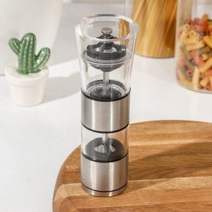 Мельница для специй Magistro «Этажерка», 19x6,5 см, цвет серебристый
