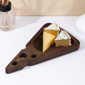Доска для сыра Adelica «Для подачи», 24х14х1,8 см, массив берёзы, цвет шоколадный