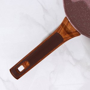 Сковорода блинная литая Mokko, d=22 см, ручка soft-touch, индукция, антипригарное покрытие, цвет коричневый