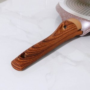 Сковорода блинная литая Mokko, d=22 см, ручка soft-touch, индукция, антипригарное покрытие, цвет коричневый