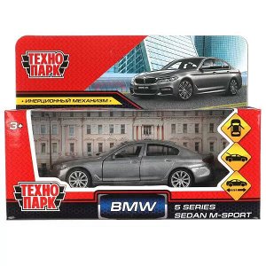 5ER-12-GY Машина металл BMW 5-ER SEDAN M-SPORT 12 см, двери, багаж, сер, кор. Технопарк в кор.2*36шт
