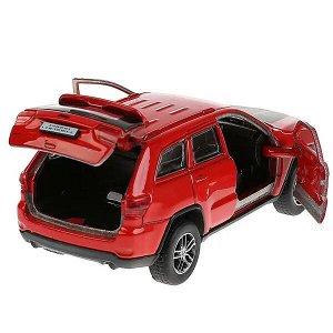 CHEROKEE-12SL-RD Машина металл свет-звук "jeep grand cherokee" 12см, инерц., красный в кор. Технопарк в кор.2*36шт