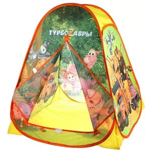 GFA-TZ01-R Палатка детская игровая Турбозавры 81х90х81см, в сумке Играем вместе в кор.24шт